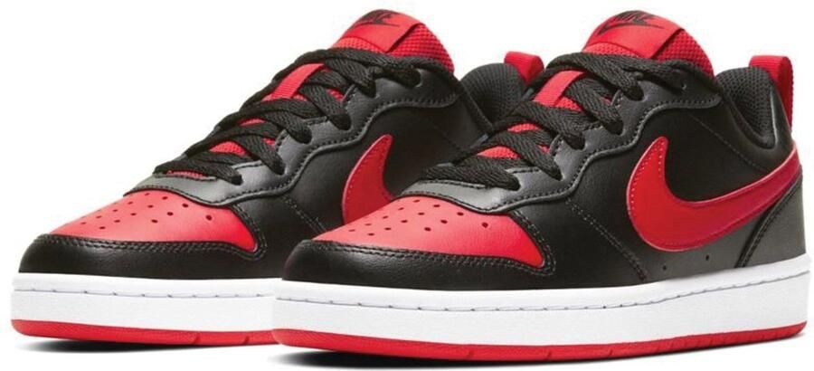Nike Court Borough Low 2 (GS) leren sneaker zwart rood - Foto 8