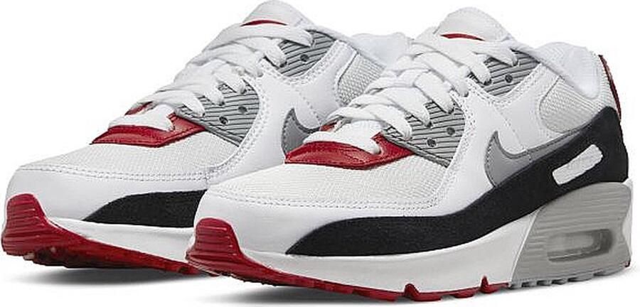Nike Air Max 90 Junior Photon Dust Varsity Red White Particle Grey Kind - Foto 9