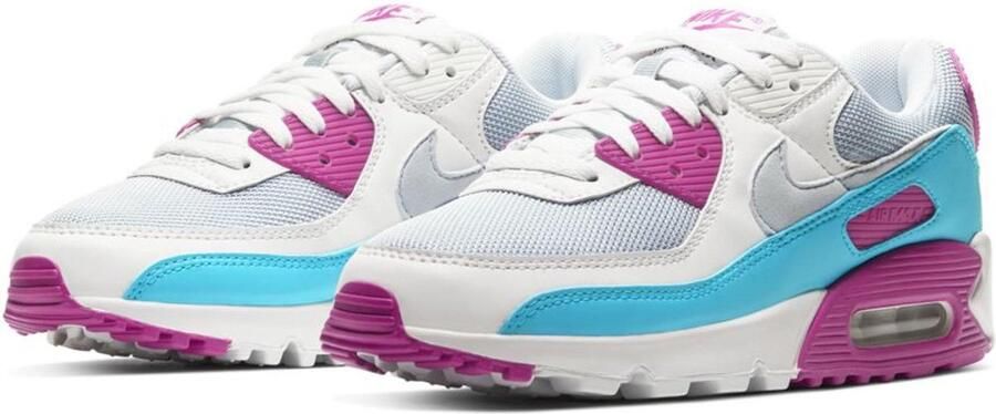 Nike Air Max 90 Dames Football Grey Summit White Fire Pink Football Grey Dames