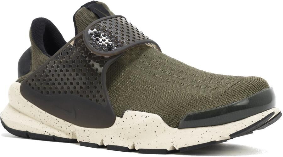 Nike Sock Dart Sneakers Cargo Khaki Black-Rattan-Total Crimson Kaki Zwart Oranje Sock Dart Lifestyle Heren Sneakers voor Mannen
