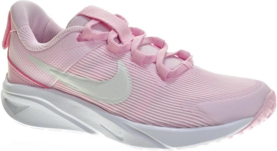 Nike Star Runner 4 Pink Foam Wit Summit White Roze Wit Star Runner Lifestyle Kinder Sneakers voor en - Foto 2