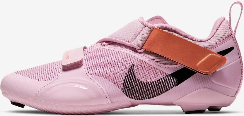 Nike SuperRep Cycle Light Arctic Pink Metallic Copper Hyper Crimson Zwart Roze Rood SuperRep Cycle Lifestyle Dames Sneakers voor Vrouwen