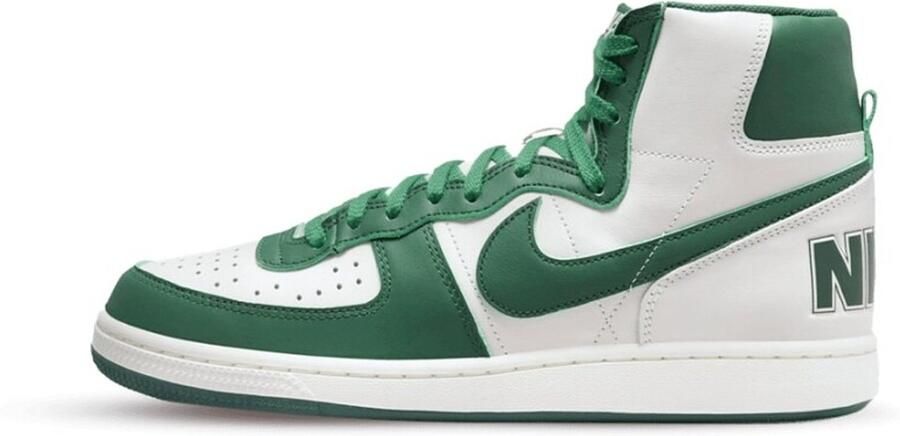 Nike Terminator High Heren Sneakers Schoenen Leer Wit-Groen FD0650