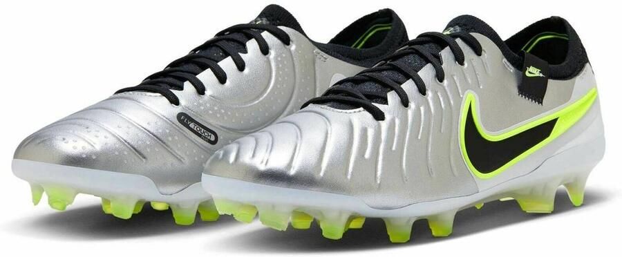 Nike Tiempo Legend 10 Elite FG Voetbalschoen Grijs Zwart Groen Doos Zonder Deksel