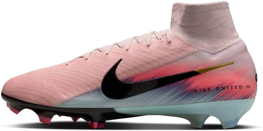 Nike United Mercurial Superfly10 Elite Botas De Fútbol De Perfil Alto Para Terreno Firme Rosa