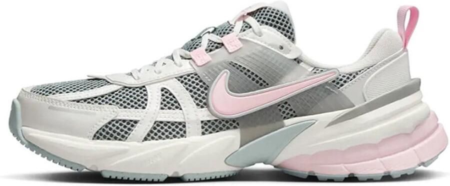 Nike V2k Run Unisex Hardloopschoen Wit Grijs Roze Doos zonder deksel