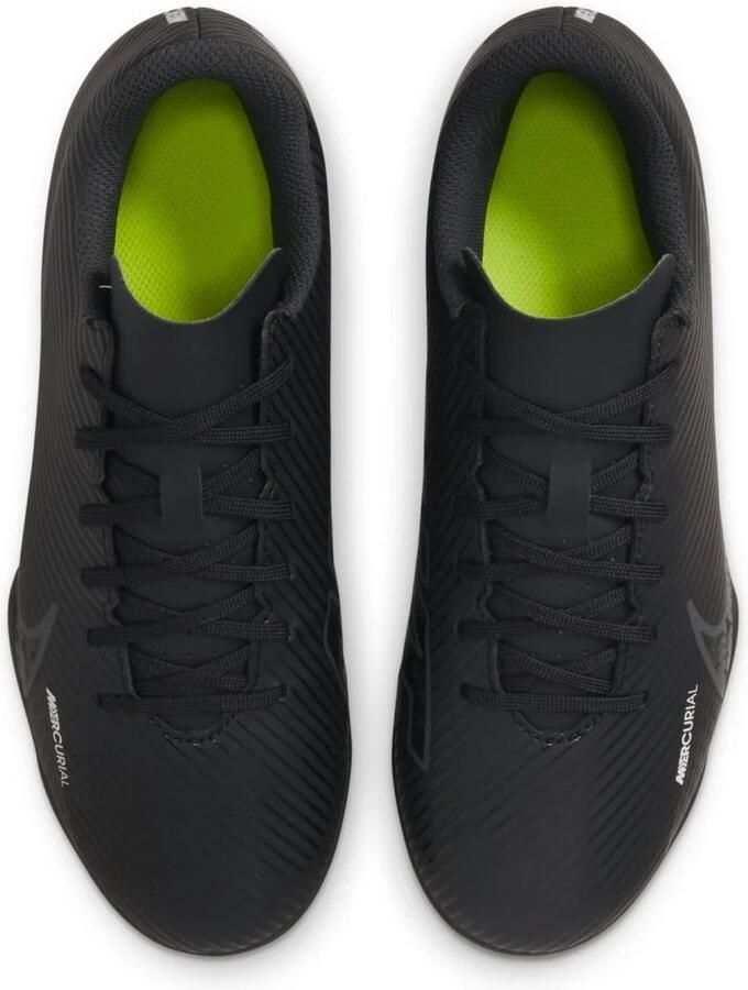 Nike Jr. Mercurial Vapor 15 Club FG MG Voetbalschoenen voor kleuters kids(meerdere ondergronden) Black Summit White Volt Dark Smoke Grey Kind - Foto 4