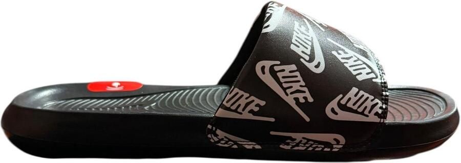 Nike Victori One Slipper met print voor heren Zwart
