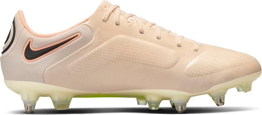 Nike Tiempo Legend 9 Elite IJzeren-Nop Voetbalschoenen (SG) Anti-Clog Beige Geel Zwart