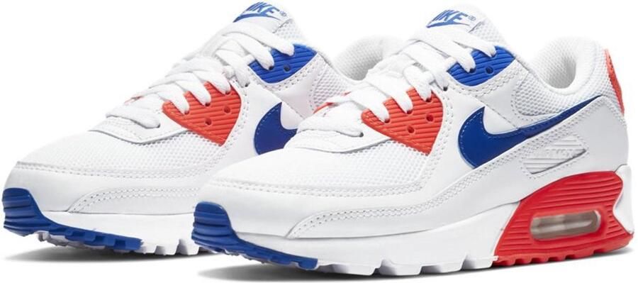 Nike Air Max 90 Dames White Flash Crimson Racer Blue Blue Red Dames - Foto 2