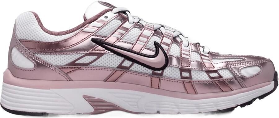 Nike P-6000 W Sail Dark Hazel-Linen-White Beige Bruin Wit P-6000 Lifestyle Dames Sneakers voor Vrouwen