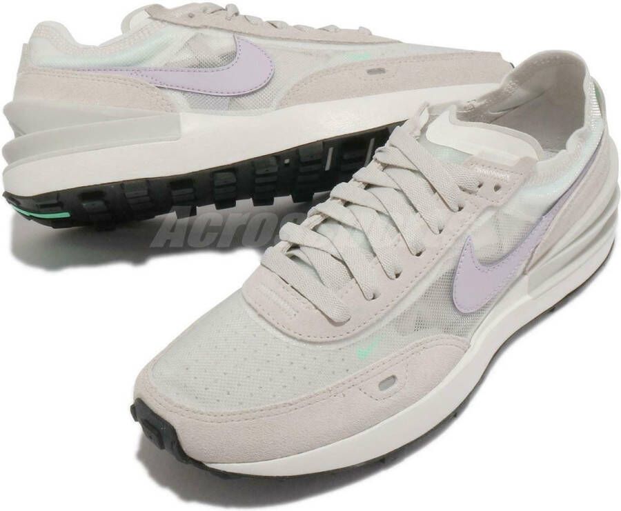 Nike Waffle One Dames Summit White Light Bone Green Glow Infinite Lilac Dames