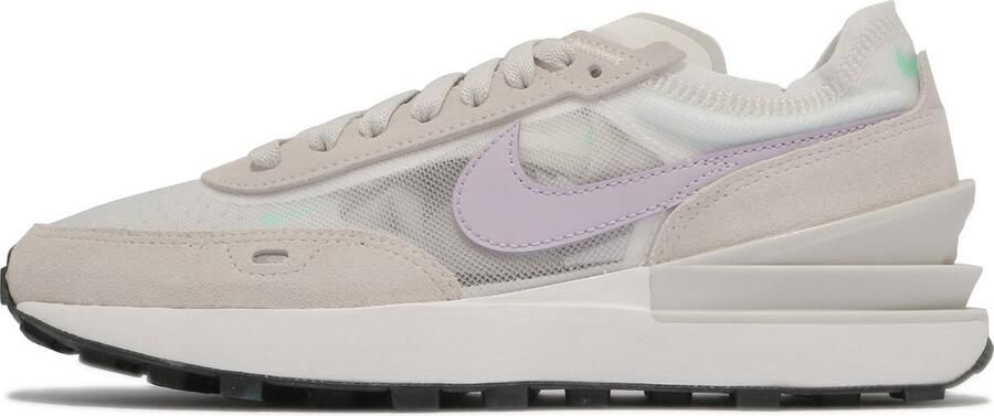 Nike Waffle One Dames Summit White Light Bone Green Glow Infinite Lilac - Foto 4