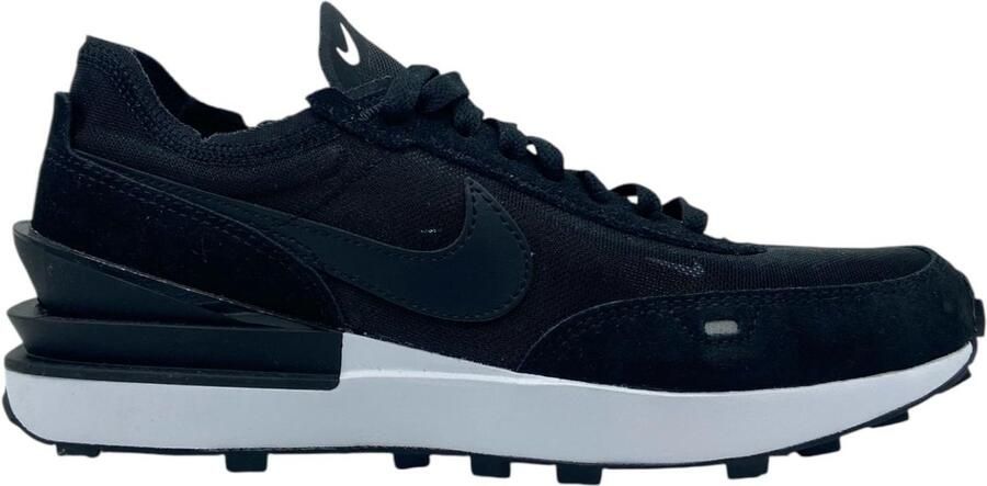 Nike Lage Sneaker Zwart Wit Oranje Wafel Stijl Black Heren - Foto 2