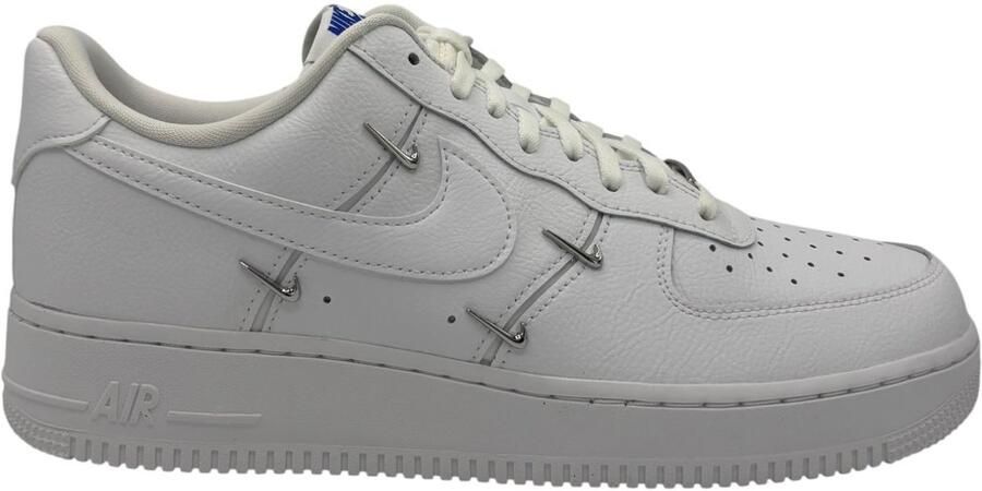 `Nike Air Force 1 LX White Metallic Swooshes Sneakers Unisex Wit - Foto 2