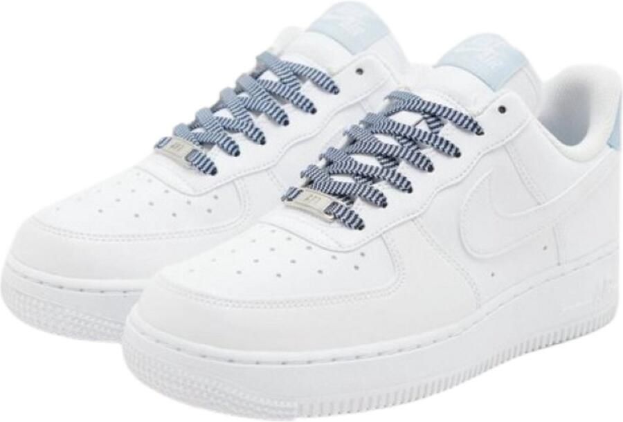 Nike Air Force 1 Low '07 White & Armory Blue Sneakers Dames Doos Zonder Deksel