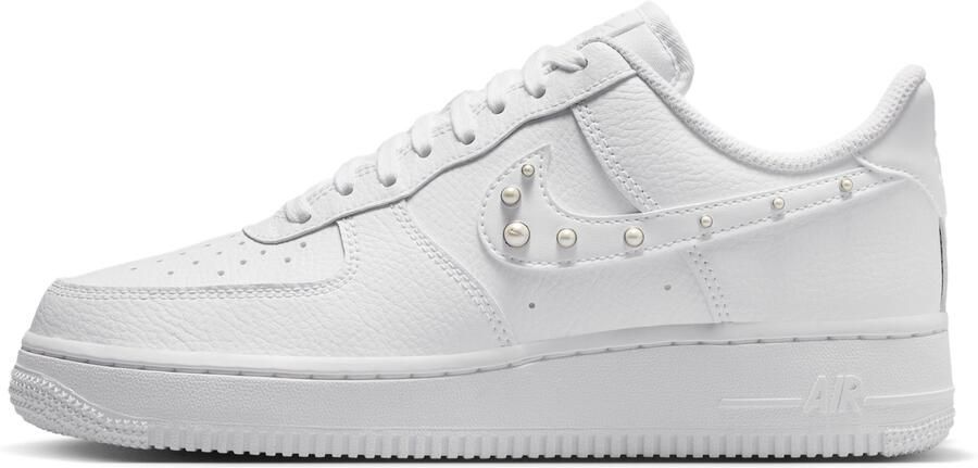 Nike Air Force 1 '07 (W) Sneakers White White-Metallic Silver Wit Zilver Air Force 1 Lifestyle Sneakers voor - Foto 5