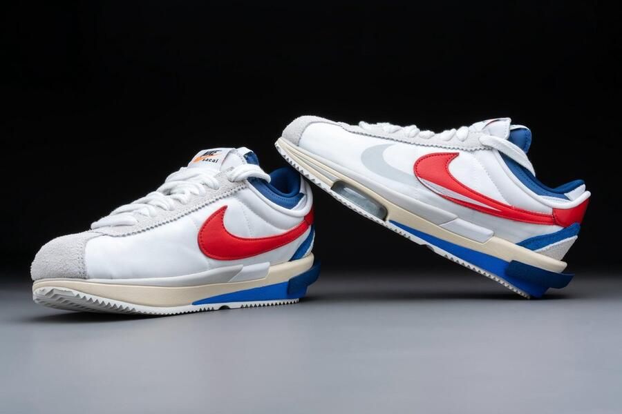 Nike Zoom Cortez SP Sacai White University Red Blue DQ0581-100 WIT Schoenen - Foto 6