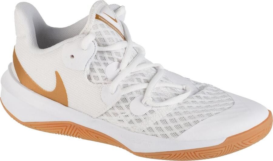 Nike Zoom Hyperspeed Court LE Volleybalschoenen White Metallic Gold Heren - Foto 2