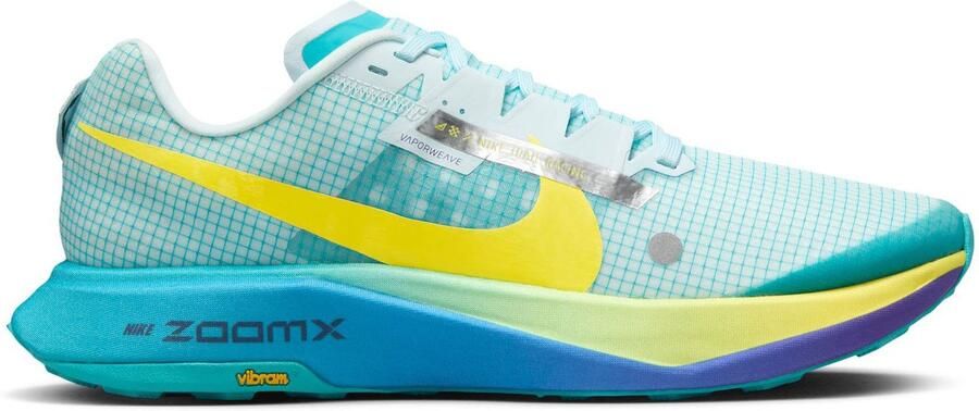 Nike ZOOMX Ultrafly Trail Unisex Hardloopschoen Geel Blauw Doos Zonder Deksel - Foto 2