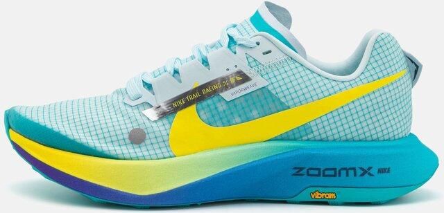 Nike ZOOMX Ultrafly Trail Unisex Hardloopschoen Geel Blauw Doos Zonder Deksel