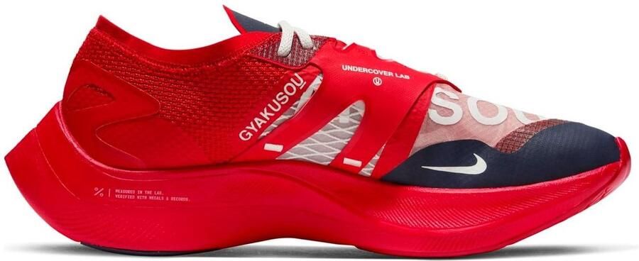 Nike Vaporfly x Gyakusou Hardloopschoenen University Red Sail Blackened Blue Rood Wit Vaporfly x Hardlopen Unisex Hardloopschoenen Doos zonder deksel
