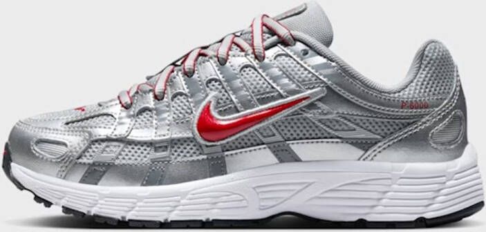 Nike P-6000 GS Metallic Silver Red White Sneakers Unisex Doos Zonder Deksel