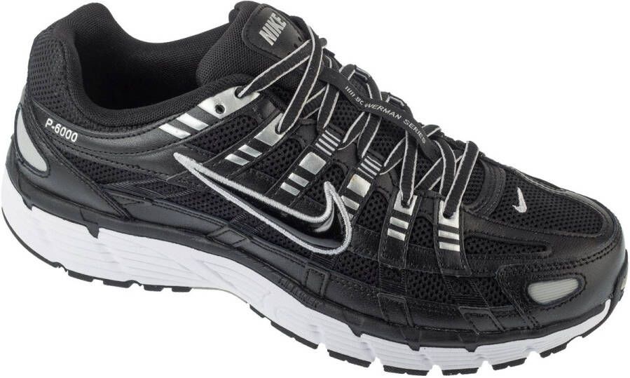 Nike P-6000 Heren Schoenen Zwart Maat: 40.5 Leer Textil Synthetisch Foot Locker