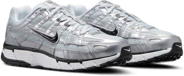 Nike P-6000 White Metallic Silver Pure Platinum Black- White Metallic Silver Pure Platinum Black