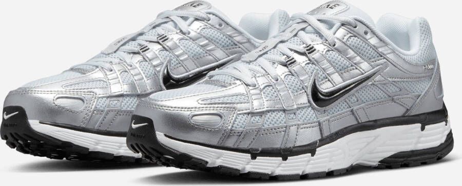Nike P-6000 White Metallic Silver Pure Platinum Black- White Metallic Silver Pure Platinum Black