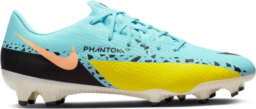 Nike Phantom GT2 Academy Gras Kunstgras Voetbalschoenen (MG) Blauw Zwart Geel