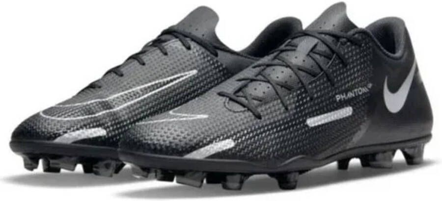 Nike Phantom GT2 Club MG Voetbalschoen(meerdere ondergronden) Black Dark Grey Metallic Silver Heren