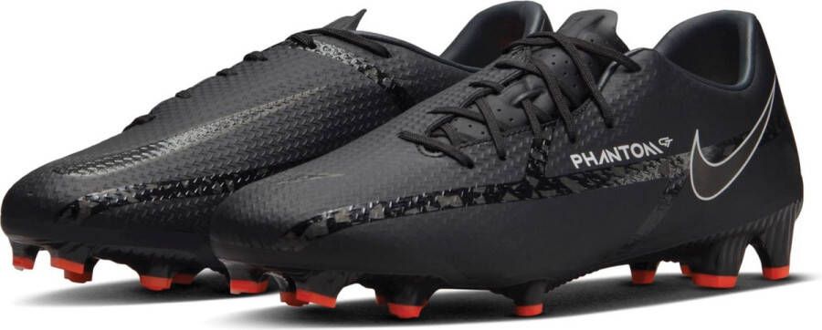 Nike Phantom GT 2 Academy FG Voetbalschoenen Heren Black Summit White Bright Crimson Dark Smoke Grey Dames