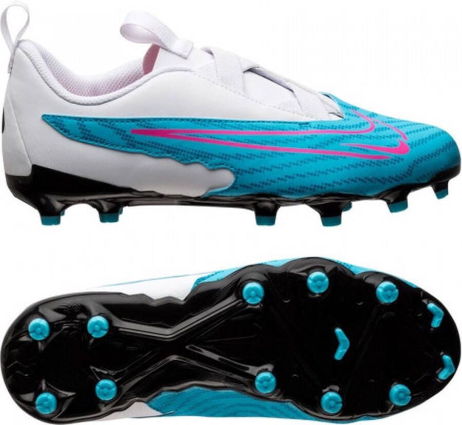Nike Jr Phantom GX Academy FG MG voetbalschoenen wit blauw fuchsia - Foto 2