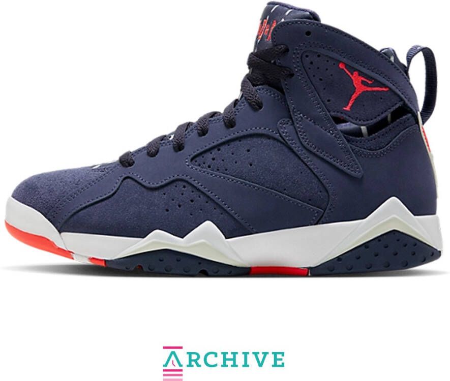 Jordan Air 7 Retro Quai54 Neutral Indigo Bright Crimson White Schoenmaat 48 1 2 Sneakers DV0577 500