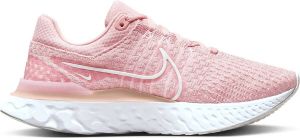 Nike React Infinity Run Flyknit 3 Hardloopschoenen voor dames (straat) Roze