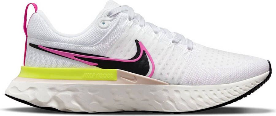 Nike React Infinity Run Flyknit 2 Heren White Sail Pink Blast Black Heren