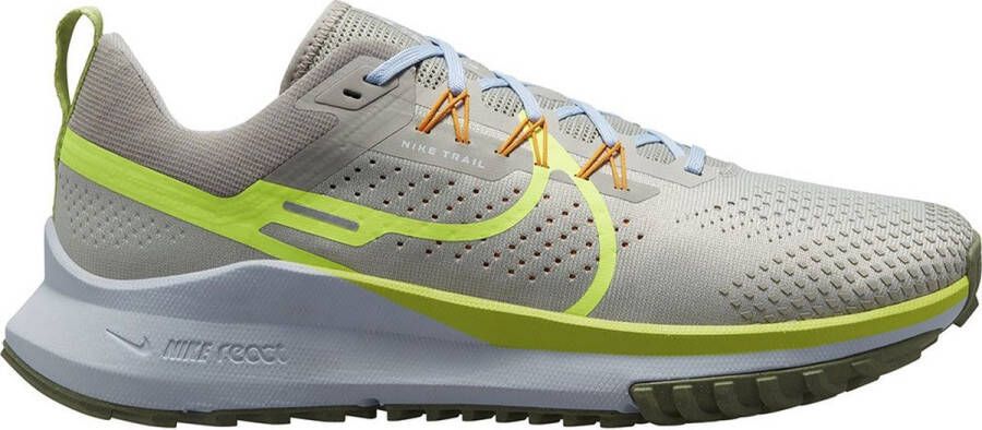 Nike Pegasus Trail 4 Hardloopschoenen Light Iron Ore Cobblestone Football Grey Volt Grijs Groen Pegasus Hardlopen Heren
