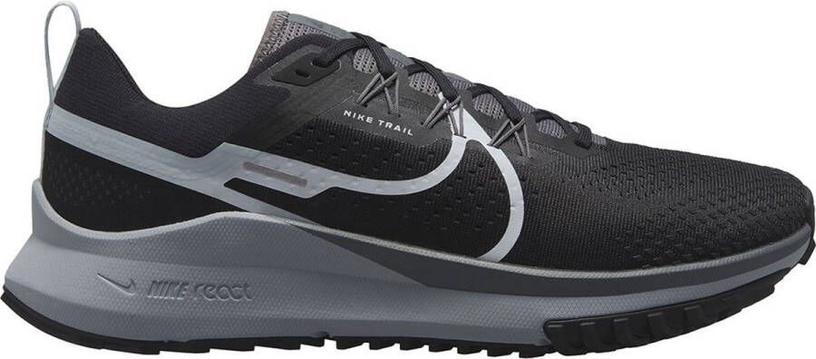 Nike React Pegas Trailrunningschoenen Heren Black Aura Dark Grey Wolf Grey