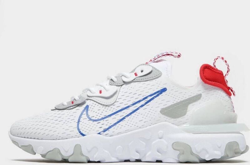 Nike React Vision Herenschoen White Pure Platinum Light Smoke Grey Game Royal- Heren White Pure Platinum Light Smoke Grey Game Royal