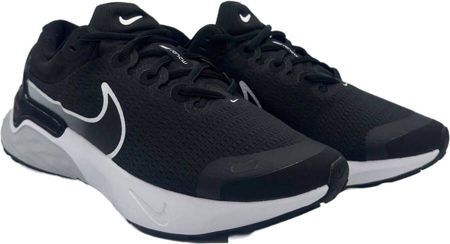 Nike renew run 3 hardloopschoenen zwart wit heren