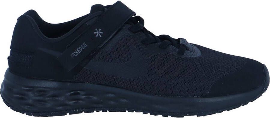Nike Revolution 6 FlyEase Eenvoudig aan en uit te trekken hardloopschoenen voor kids (straat) Zwart