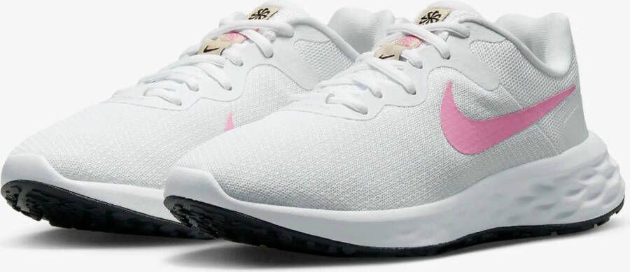 Nike revolution 6 hardloopschoenen wit roze dames