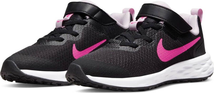Nike revolution 6 hardloopschoenen zwart roze kinderen - Foto 2
