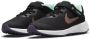 Nike Kids Nike Revolution 6 FlyEase Eenvoudig aan en uit te trekken hardloopschoenen voor kids(straat) Zwart - Thumbnail 1