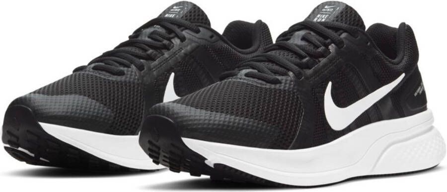Nike Run Swift 2 Mannen Sportschoenen Black White-Dk Smoke Grey - Foto 3
