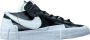 Nike Blazer Low X Sacai Blk Lakleder Zwart Streetwear Volwassen - Thumbnail 1