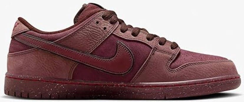 Nike SB Dunk Low Sneaker Unisex Burgundy Rood