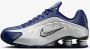 Nike Shox R4 Blauw Zilver Zwart Sneakers - Thumbnail 1
