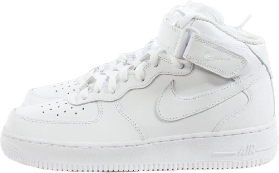 Nike Air Force 1 Mid basisschool Schoenen White Leer Textil Foot Locker